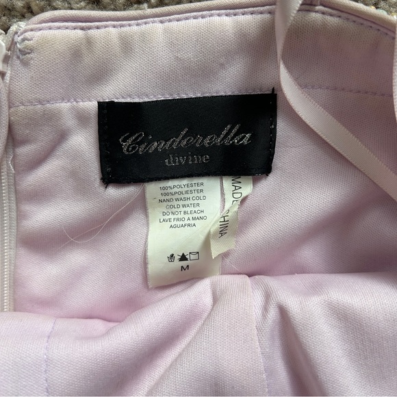 Cinderella Divine Opal Champagne CH209 Backless Sequin Gown Dress Medium - Picture 6 of 15